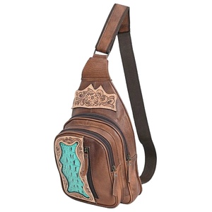 Premium Quality Western Hand <b>Crafted</b> Sling Bag High Quality <b>Leather</b> <b>Tooled</b> Purse Casual Style Daily Use Bag At best Price - Product Image 1