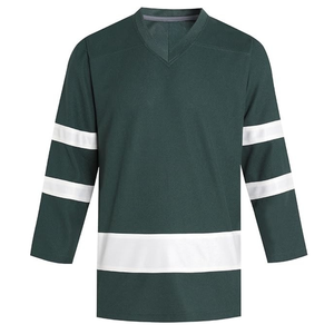 Maillots de hockey sur glace vierges en gros, respirants, en polyester épais, pour l'entraînement, vêtements de sport - Product Image 1