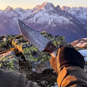 Couteau de chasse/découpe de viande/de camping en acier Damas de qualité supérieure avec étui en cuir, options OEM et logo personnalisé pour les acheteurs des États-Unis et d'Europe - Product Image 5