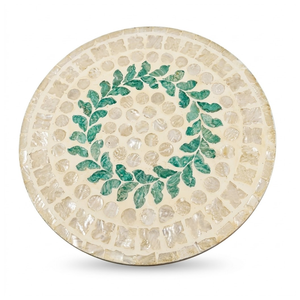 Vintage Boho Mother of Pearl Placemat Shell Charger for Beach Wedding & High-End <b>Dinner</b> <b>Settings</b> - Product Image 2