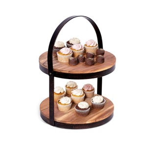 Support à gâteau décoratif en métal sur piédestal pour gâteaux, cupcakes, desserts et décorations de réceptions festives - Product Image 6
