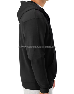 เสื้อมีฮู้ดแขนยาวสำหรับผู้ชายผ้าฟลีซระบายอากาศได้ดี100% ผ้าฝ้ายออร์แกนิกโลโก้แบบกำหนดเอง - Product Image 5