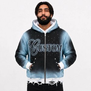 Fournisseur de sweats à capuche personnalisés pour hommes, vêtements en coton lavé, streetwear surdimensionné, marque pour les marques de mode américaines - Product Image 5