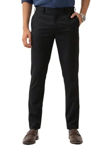 Pantalon Oxford en coton pour homme, coupe droite, infroissable, décontracté chic, devant plat, fermeture boutonnée, respirant, poches latérales - Product Image 5