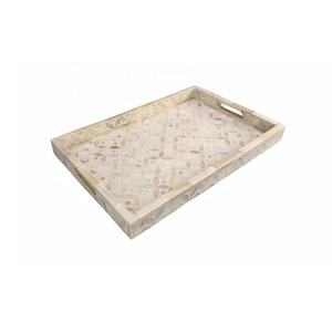 Plateau rectangulaire en incrustation d'os de haute qualité pour hôtel incrustation d'os servant cuisine plateau de Table basse plateau décoratif pour salon - Product Image 4