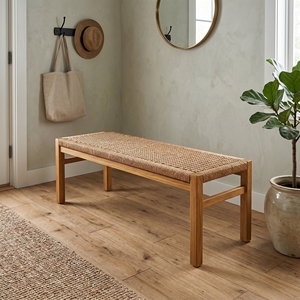 ชุดเฟอร์นิเจอร์สำหรับนั่งพักผ่อนในสวน Ciaro Benches โครงไม้สัก หุ้มหวายสีแดง Putlut คุณภาพพรีเมียม งานฝีมือประณีต ดีไซน์หรูหราสไตล์ทรอปิคอล - Product Image 4