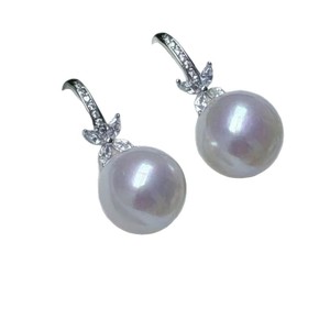 Pendientes Clásicos de Perlas de Agua Dulce Blancas Grandes con Doble Perla Edison y Lujo Ligero, Perlas Naturales S925, Elegantes para Mujer - Product Image 5