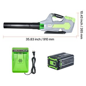 Potente Soplador de Hojas Inalámbrico de 60V con Batería de 5.0Ah, Carga Rápida y Funcionamiento Silencioso, Control de 3 Velocidades - Product Image 2