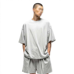 Nouvelle Arrivée 2026 – Ensemble 2 Pièces Personnalisé pour Homme : T-shirts d'Entraînement Vintage Délavés à l'Acide et Shorts de Survêtement Grande Taille - Product Image 3