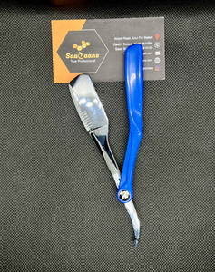 Rasoir de sécurité pliant en acier inoxydable à lame unique avec manche en plastique, haute qualité, pour barbier, logo personnalisé, pour hommes et barbe, vente en gros - Product Image 6
