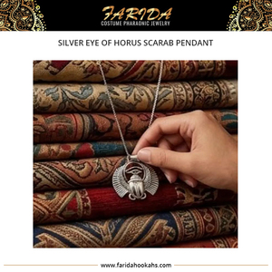 Joyas de Disfraz Faraónico para Mujer de Diseño Único y Calidad Premium, Plata Egipcia Vintage, Bañado en Plata, Ojo de Horus, Escarabajo, para Fiesta - Product Image 6