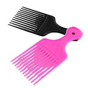 หวีซี่ห่างพลาสติกสำหรับผมหยิกแบบมืออาชีพ พร้อมโลโก้สั่งทำ ด้ามจับพีซีอเนกประสงค์ หวีกำจัดเหาสำหรับใช้ในบ้าน บรรจุกล่อง - Product Image 1