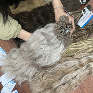 Meilleure vente 2026 : Extensions de cheveux naturels I-Tip, sans nœuds, sans perte, couleur ondulée, cuticules alignées, sans nœuds - Product Image 3