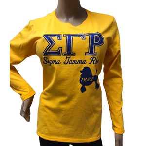 Camiseta Personalizada de Manga Corta Unisex de Sigma Gamma Rho, Camiseta Casual de Algodón Suave con Cuello Redondo y Letras de la Hermandad Griega, Venta al Por Mayor - Product Image 1