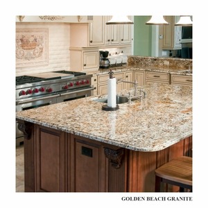 Dalles de granit Golden Bleach flammé/broyé sur mesure pour cuisines modernes, designs extérieurs, carrelages et escaliers – Vente en gros - Product Image 2