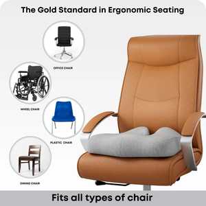 Ergonomic Office Chair Seat <b>Cushion</b> Orthopedic Coccyx Memory Foam Pillow for Tailbone Support Washable Therapy Pain Relief - Product Image 5