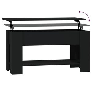 Tavolino nero in legno ingegnerizzato 39.8 "x 19.3" x 20.5 "dimensioni - Product Image 6