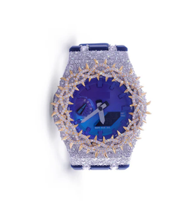 Reloj de Lujo para Hombre con Esfera Azul y Detalles Dorados, Correa de Acero Inoxidable, Movimiento de Cuarzo Analógico, Cristal de Zafiro - Product Image 1
