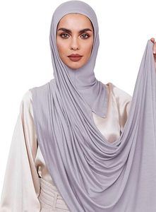 Hijab en jersey modal uni extensible pour adultes, toutes saisons, rose - Product Image 2