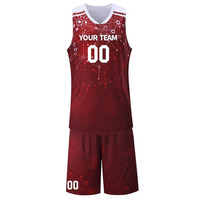 Ensemble d'uniformes de basket-ball à sublimation tendance, 100 % polyester, maillot sans manches, uniforme de basket-ball personnalisé