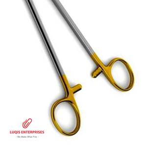 Porte-aiguille Finochietto en carbure de tungstène à mâchoires angulées, surface diamantée, instrument chirurgical en acier inoxydable, outil réutilisable - Product Image 3