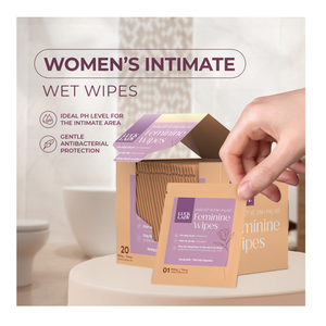 Lingettes intimes humides Luck Lady, paquet individuel, 20 paquets par boîte, parfum poudré, biologiques, jetables dans les toilettes, 15x20cm, OEM - Product Image 3