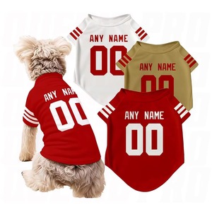 Custom Pet Jersey Shirt Dog Cat <b>Baseball</b> Uniform Name Number Print Pullover Short Sleeve Crew Neck Breathable Polyester Apparel - Product Image 1