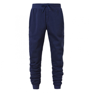 Sweat-shirt à capuche unisexe bleu marine à manches longues, couleur unie, coton, décontracté, coupe classique, poches latérales, fermeture à cordon - Product Image 6