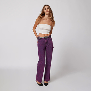 Venta Directa de Fábrica 2026 Jeans de Mezclilla Holgados de Cintura Alta para Mujer, Pantalones Vaqueros Anchos para Damas, Servicio OEM ODM - Product Image 1