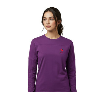 T-shirt pour femme à col rond minimaliste, en tissu biologique écologique, respirant, doux pour la peau, couleur vive, de la marque Solid Trader - Product Image 5