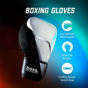 Gants de boxe haute performance avec rembourrage renforcé et support de poignet sécurisé pour les séances d'entraînement quotidiennes - Product Image 2