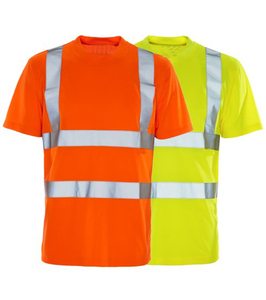 Polo de travail de sécurité de classe 2 en toile de coton avec logo personnalisé, haute visibilité, réfléchissant, imperméable - Product Image 2