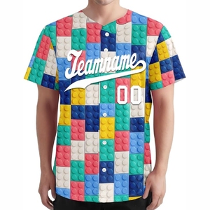 Maillot de baseball respirant à manches courtes entièrement sublimé, en polyester à séchage rapide, idéal pour l'entraînement et les matchs - Product Image 3
