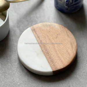 Juego de Posavasos de Madera con Incrustaciones de Hueso, Diseño Clásico Ecológico, Patrón a Cuadros, Posavasos Hechos a Mano para Mesa de Comedor, Decoración de Cocina - Product Image 2