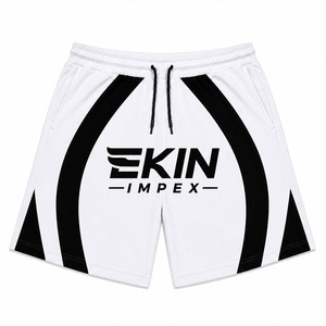 Pantalones Cortos de Baloncesto para Hombre con Panel de Color Blanco y Logotipo Personalizado, Secado Rápido, Sublimación, Uniformes de Equipo Local, Venta al Por Mayor OEM - Product Image 1