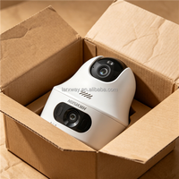 Caméra PT intérieure double objectif Wi-Fi 6 HIK Original DS-2CFWQ6-D(2.8MM+4MM) 6MP, étanche IP67, en matériau ABS