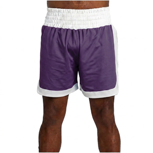 Pantalones Cortos de Boxeo Verdes para Hombre con Ribete Blanco, 100% Poliéster, Transpirables, Corte Regular, Talla Adulto - Product Image 3