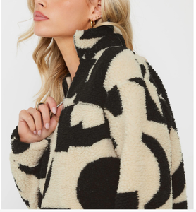 Sudadera informal con estampado de árbol de Navidad y purpurina para mujer, sudadera holgada de manga larga con tejido gofrado, sudadera con capucha para mujer - Product Image 5