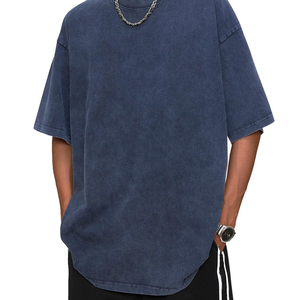 Camisetas de Hombre de Alta Calidad, 100% Algodón, Lisas, Talla Grande, para Impresión Personalizada, Lavado Ácido - Product Image 3