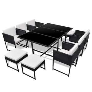 Juego de Comedor Negro para Exteriores, Muebles de Calidad para Entretenimiento en el Jardín - Product Image 2