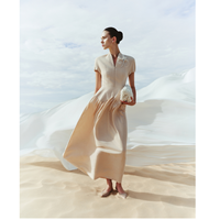 Nouvelle collection Robe décontractée pour femmes ELORIA SHIRT-COLLAR MIDI DRESS Robes à manches courtes pour femmes Robes élégantes tendance pour femmes Vêtements pour femmes