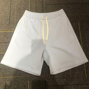 Pantalones Cortos Casuales para Hombre, Color Gris Claro Sólido, con Cordón, de Secado Rápido, Tejido de Poliéster, Cintura Media - Product Image 1