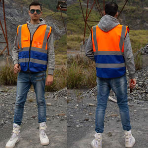 Gilet de sécurité réfléchissant haute visibilité pour moto, vêtements de travail réfléchissants, gilet de travail multi-poches pour hommes - Product Image 3