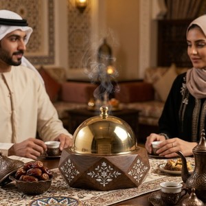Wooden Casserole with Brass Lid Bone Inlay Hotpot Food Warmer Serving Pot Buffet for <b>Table</b> Dining and Wedding Wholesale Price - Product Image 4