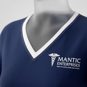Uniformes Médicos Quirúrgicos Elásticos con Cuello en V para Hospital, Conjuntos de Uniformes Quirúrgicos de Moda con Cintura Alta para Hombres y Mujeres - Product Image 6