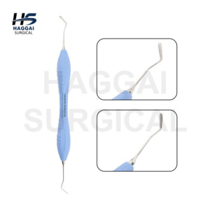 Herramienta Dental Restauradora de Doble Punta Modella Composite Instrument, Mango de Silicona Azul Claro, Acero Inoxidable Antiadherente, con Certificación CE - Product Image 1
