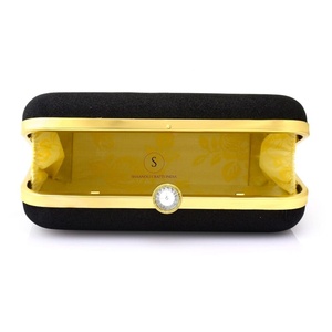 Magnifique sac à main noir brillant pour femme, pochette de soirée Sagun avec chaîne amovible, sacs à main pour femmes - Product Image 6