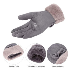 Nouveauté 2026 : Gants en Laine Personnalisables pour Femme, Décoration Nœud Papillon, Poignets Moelleux, Doublure Fourrure – Gants d'Hiver Chauds en Promotion - Product Image 4