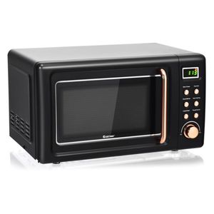700W Retro Built-In <b>Microwave</b> Oven 20L <b>Stainless</b> <b>Steel</b> Cavity 5 Power Levels & Auto Cook Electric Grill Function - Product Image 1