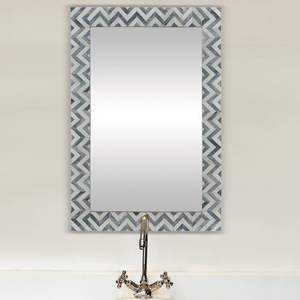 Designer Crafted Bone Inlay Resin <b>Mirror</b> Frame For Luxury Residential And Hospitality Interior Projects - Product Image 1